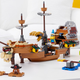 A photo of Lego Mario toys, including the new Bowser's Airship playset